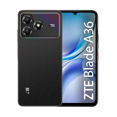 ZTE Blade A36 Smartphone, ontgrendeld, 4 GB RAM, 64 GB geheugen, 6,75 inch display, kleur: Nebula Black ZTE Blade A36 Smartphone, ontgrendeld, 4 GB RAM, 64 GB geheugen, 6,75 inch display, kleur: Nebula Black