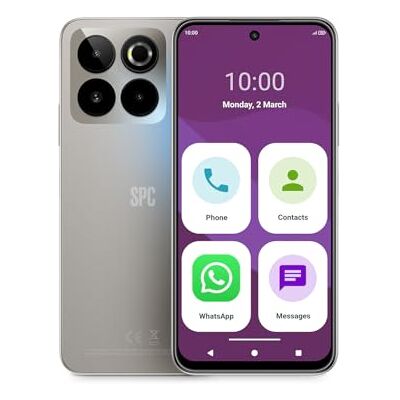 SPC ZEUS 2 ELITE Smartphone voor senioren 6,7 inch en 128 GB opslag Drievoudige 50MP camera, NFC en snel opladen Eenvoudige modus, XL-pictogrammen en compatibel met app-beheer en externe locatie SPC ZEUS 2 ELITE Smartphone voor senioren 6,7 inch en 128 GB opslag Drievoudige 50MP camera, NFC en snel opladen Eenvoudige modus, XL-pictogrammen en compatibel met app-beheer en externe locatie