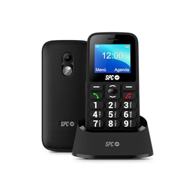 SPC Fortune 2 4G mobiele telefoon voor ouderen, SOS-knop, zeer luide bel (102 dB), afstandsbediening, grote toetsen, bel en intelligente meldingen, zonder oplader, zwart SPC Fortune 2 4G mobiele telefoon voor ouderen, SOS-knop, zeer luide bel (102 dB), afstandsbediening, grote toetsen, bel en intelligente meldingen, zonder oplader, zwart