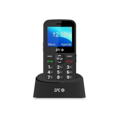 SPC Fortune 2 Mobiele telefoon met grote toetsen en cijfers voor senioren, SOS-knop, bel en intelligente meldingen, extra hoog volume, USB-C-laadstation, zonder oplader, zwart SPC Fortune 2 Mobiele telefoon met grote toetsen en cijfers voor senioren, SOS-knop, bel en intelligente meldingen, extra hoog volume, USB-C-laadstation, zonder oplader, zwart