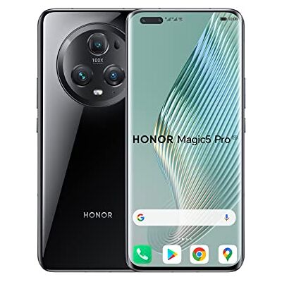 HONOR Magic5 Pro Smartphone 5G, 12 + 512 GB, gebogen display AMOLED 6,81 inch HDR 120 Hz, Triple Camera 50 MP Falcon Capture, Qualcomm Snapdragon 8 Gen 2, 5100 mAh, IP68, Dual SIM, Android 13, zwart HONOR Magic5 Pro Smartphone 5G, 12 + 512 GB, gebogen display AMOLED 6,81 inch HDR 120 Hz, Triple Camera 50 MP Falcon Capture, Qualcomm Snapdragon 8 Gen 2, 5100 mAh, IP68, Dual SIM, Android 13, zwart