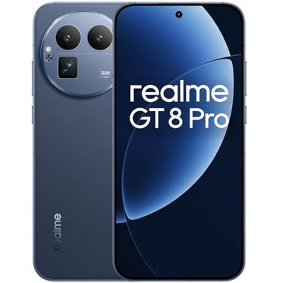 realme GT 8 Pro Smartphone 12 GB + 256 GB, RICOH GR-camerasysteem, ultrahelder 200 MP telefooncamera, Snapdragon 8 Elite Gen 5, 7000 mAh titanium batterij, blauw (met adapter) realme GT 8 Pro Smartphone 12 GB + 256 GB, RICOH GR-camerasysteem, ultrahelder 200 MP telefooncamera, Snapdragon 8 Elite Gen 5, 7000 mAh titanium batterij, blauw (met adapter)
