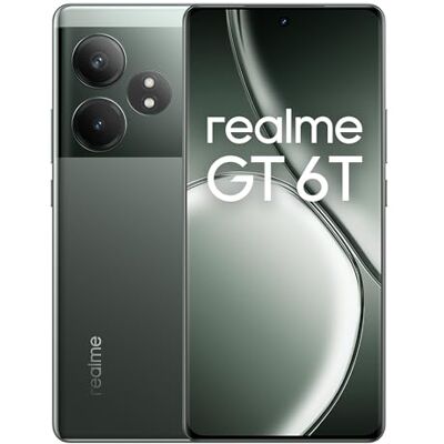 realme GT 6T 5G Smartphone 8+ 256GB, Chipset Snapdragon 7+ Gen 3, Super Display met 6000 Nit bij 120 Hz, Supervooc-lading met 120 W, massieve batterij met 5500 mAh, Razor Green realme GT 6T 5G Smartphone 8+ 256GB, Chipset Snapdragon 7+ Gen 3, Super Display met 6000 Nit bij 120 Hz, Supervooc-lading met 120 W, massieve batterij met 5500 mAh, Razor Green