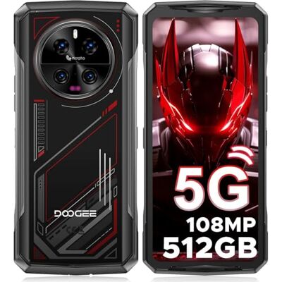 DOOGEE V40 Telephone Portable Incassable 5G, 32GB RAM+512GB ROM(TF 2TB) Smartphone Incassable Android 14 avec 120Hz 6,78” FHD+ Écran, 4nm D7300 CPU/AI 108MP/WiFi 6E/BT 5,4/NFC/3 Fente de Carte, Rouge DOOGEE V40 Telephone Portable Incassable 5G, 32GB RAM+512GB ROM(TF 2TB) Smartphone Incassable Android 14 avec 120Hz 6,78” FHD+ Écran, 4nm D7300 CPU/AI 108MP/WiFi 6E/BT 5,4/NFC/3 Fente de Carte, Rouge
