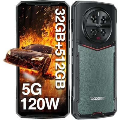 DOOGEE DK10 Tri-Anti Smartphone 5G, 32GB + 512GB/2TB uitbreidbaar, 6,67 inch 2K display, 5150mAh/120W, 50MP + 64MP nachtzichtcamera, Android 13, OTG/NFC/GPS (groen) DOOGEE DK10 Tri-Anti Smartphone 5G, 32GB + 512GB/2TB uitbreidbaar, 6,67 inch 2K display, 5150mAh/120W, 50MP + 64MP nachtzichtcamera, Android 13, OTG/NFC/GPS (groen)