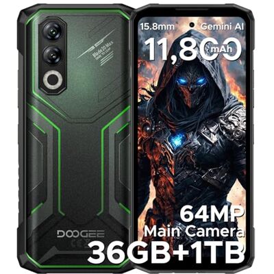 DOOGEE Blade 20 Max Rugged Smartphone, ontgrendeld, 36 GB + 1 TB, 11800mAhu/33W, Helio G100, 64MP + 20MP Nachtzicht, Android 15 Rugged Smartphone, 6,6 inch IPS + 120Hz, Face ID/NFC DOOGEE Blade 20 Max Rugged Smartphone, ontgrendeld, 36 GB + 1 TB, 11800mAhu/33W, Helio G100, 64MP + 20MP Nachtzicht, Android 15 Rugged Smartphone, 6,6 inch IPS + 120Hz, Face ID/NFC
