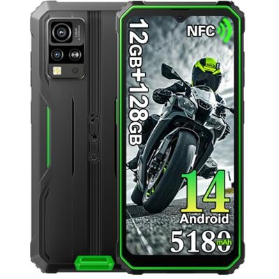 Blackview BV4800 Pro (2025) Téléphone Portable Incassable, 12Go+128Go/1TB Téléphone Débloqué, 5180mAh, Android 14, 16MP, 6.56" HD+ Smartphone Incassable Etanche, Dual SIM 4G,GPS,NFC,OTG,FM,Vert Blackview BV4800 Pro (2025) Téléphone Portable Incassable, 12Go+128Go/1TB Téléphone Débloqué, 5180mAh, Android 14, 16MP, 6.56" HD+ Smartphone Incassable Etanche, Dual SIM 4G,GPS,NFC,OTG,FM,Vert