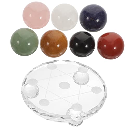 Healeved Kristallen Bol Zeven Sterren Array Chakra Kristallen Bol Bol Chakra Kristallen Set Chakra-starterspakket Chakra Stenen Set Feng Shui-inrichting Chakra Set Genezen Ambachten Kantoor