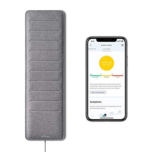 Withings Sleep Analyzer Klinisch gevalideerde slaaptracker onder de matras met slaapapneudetectie en slaapcyclusanalyse