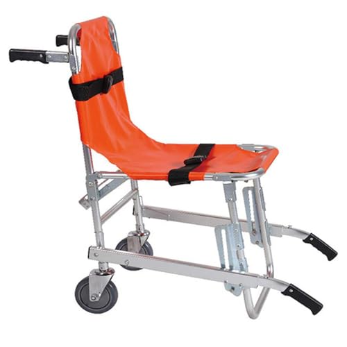 MOUNW Opvouwbare trapbrancard, Medical Lift Stair Chair, gemaakt van aluminium, een maximaal draagvermogen van 159kg, geschikt voor reddingswerkers, brandweerlieden, evacuatie redding