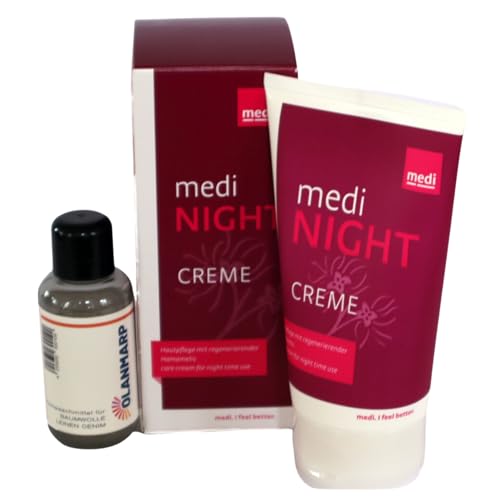 Olanmarp Medi Night 150 ml Verzorgende crème voor verkwikkende benen na een dag in compressiekousen +  fijnwasmiddel concentraat voor katoen 50 ml