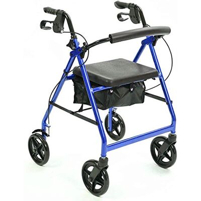 NRS Healthcare - A-Series Rollator - Blauw - Wandelrek NRS Healthcare - A-Series Rollator - Blauw - Wandelrek