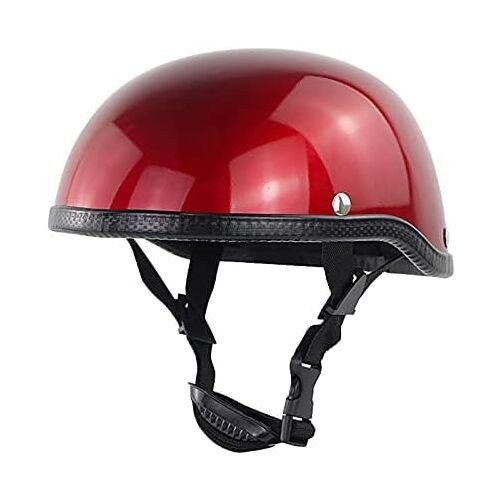 YONGHUHU Vintage Open Motorhelm Halve Helmen Open Helmen Motorhelm Brain-Cap Vintage Helmen ECE-gecertificeerde Halve Helm Cruiser Scooterhelm,C,57-60 CM,Enchanting12