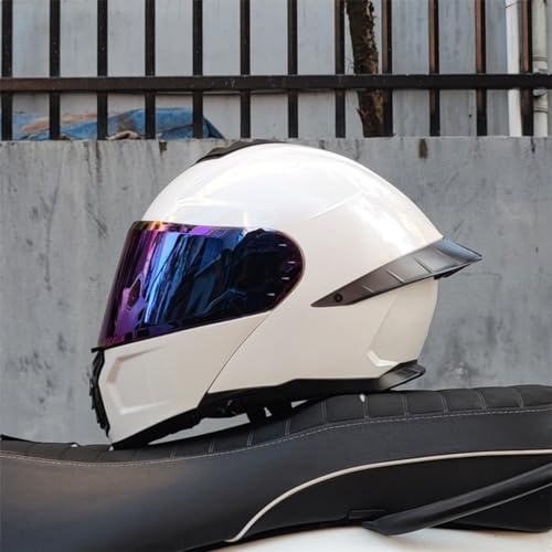 TS TAC-SKY Motorhelmen Volledig Gezicht Racehelm Met Dubbele Lens Sterke Weerstand Off-road Helm DOT Goedgekeurd ( Color : #5 , Size : M(54-55CM) )