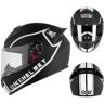 TS TAC-SKY Motorhelm Heren En Dames Vier Seizoenen Universele Gepersonaliseerde Autohelm Vier Seizoenen Rider Bluetooth Volledige Motorhelm ( Color : #28 , Size : M(54-56CM) )