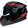 GNIUBBDB Motorhelm DOT/ECE-Gecertificeerde Integraalhelm Vierseizoenenmotorhelm Voor Heren En Dames A,XL (61-62cm)