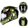 TS TAC-SKY Motorhelm Heren En Dames Vier Seizoenen Universele Gepersonaliseerde Autohelm Vier Seizoenen Rider Bluetooth Volledige Motorhelm ( Color : #10 , Size : XXL(61-62CM) )