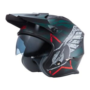 0631-W02 O'NEAL   Enduro Adventure Street Motorfiets Helm   ECE 22.05 Veiligheidsnormen, ABS shell, Geïntegreerd zonneklep   Volt Wing V.22 Volwassen Helm   Zwart Grijs   Maat S