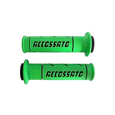 ACCOSSATO Paar handgrepen van 2-componenten rubber, groen met opschrift zwart voor MV Agusta F3 675 van 2011 tot 2022 (CC 675) ACCOSSATO Paar handgrepen van 2-componenten rubber, groen met opschrift zwart voor MV Agusta F3 675 van 2011 tot 2022 (CC 675)