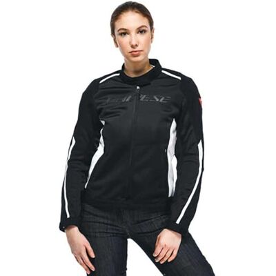 Dainese Hydraflux 2 Air Lady D-Dry Jacket, motorjas zomer met afneembare waterdichte voering, dames, zwart/wit, 46 Dainese Hydraflux 2 Air Lady D-Dry Jacket, motorjas zomer met afneembare waterdichte voering, dames, zwart/wit, 46