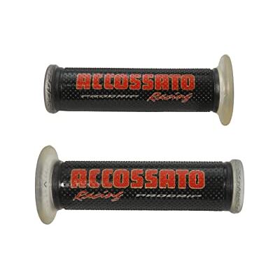 ACCOSSATO Paar handgrepen Racing Gel met opschrift rood voor MV Agusta Brutale 675 van 2012 tot 2017, CC 675 ACCOSSATO Paar handgrepen Racing Gel met opschrift rood voor MV Agusta Brutale 675 van 2012 tot 2017, CC 675