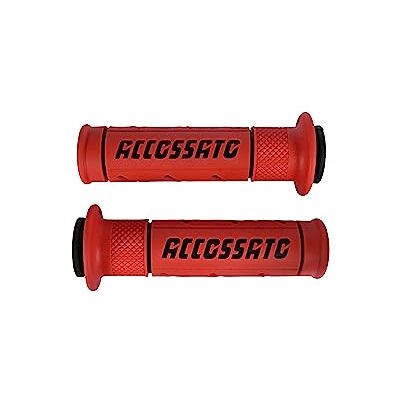 ACCOSSATO Paar handgrepen van rood tweecomponenten-rubber met opschrift zwart voor MV Agusta Brutale 675 van 2012 tot 2017 (CC 675) ACCOSSATO Paar handgrepen van rood tweecomponenten-rubber met opschrift zwart voor MV Agusta Brutale 675 van 2012 tot 2017 (CC 675)