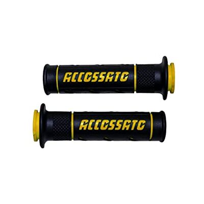 ACCOSSATO Paar handgrepen van tweecomponenten-rubber, zwart met gekleurd opschrift voor MV Agusta van 2012 tot 2020, CC 675 ACCOSSATO Paar handgrepen van tweecomponenten-rubber, zwart met gekleurd opschrift voor MV Agusta van 2012 tot 2020, CC 675