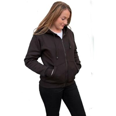 Bikers Gear Australia Motorjack voor dames met capuchon, volledig gevoerd, Dupont Kevlar aramidevezel, CE-beschermers, zwart, maat 34 Bikers Gear Australia Motorjack voor dames met capuchon, volledig gevoerd, Dupont Kevlar aramidevezel, CE-beschermers, zwart, maat 34