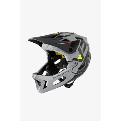Valentino Rossi Full Face MTB MIPS Helm, uniseks, volwassenen, grijs, S Valentino Rossi Full Face MTB MIPS Helm, uniseks, volwassenen, grijs, S