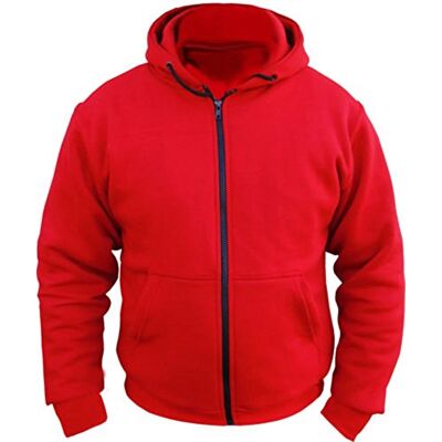 Bikers Gear Australia Bikers Gear CE Gepantserd 100% Volledige Kevlar Ultieme Motorbescherming Rode Hoodie Hoody Fleece (3XL = 50 Bikers Gear Australia Bikers Gear CE Gepantserd 100% Volledige Kevlar Ultieme Motorbescherming Rode Hoodie Hoody Fleece (3XL = 50