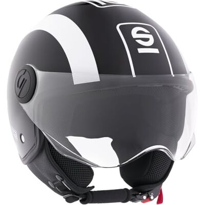 Sparco Xl Demi-jet Motorhelm - Krasbestendige Vizier Sparco Xl Demi-jet Motorhelm - Krasbestendige Vizier