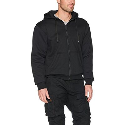 Bikers Gear Australia Bikers Gear The Crossfire Black Kevlar Motorcycle Hoodie Jacket CE Protection, zwart, zwart, XXL Grote maten Bikers Gear Australia Bikers Gear The Crossfire Black Kevlar Motorcycle Hoodie Jacket CE Protection, zwart, zwart, XXL Grote maten