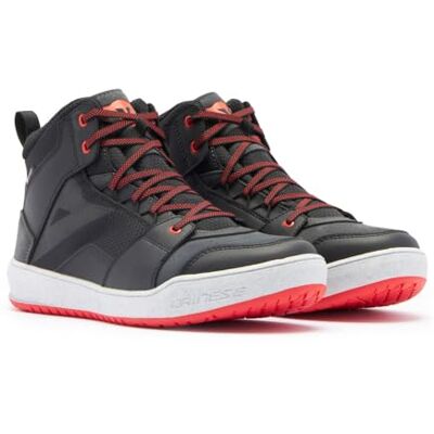 Dainese Suburb D-wp waterdichte motorschoenen voor heren, Zwart Wit Rood, 46 EU Dainese Suburb D-wp waterdichte motorschoenen voor heren, Zwart Wit Rood, 46 EU