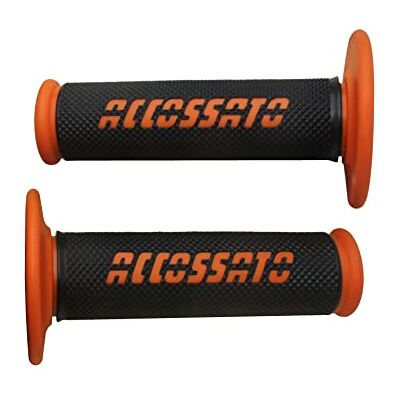 ACCOSSATO Handgrepen uit de straat zwart met gekleurd logo voor MV Agusta Brutale 800 2012 tot 2022, CC 800 ACCOSSATO Handgrepen uit de straat zwart met gekleurd logo voor MV Agusta Brutale 800 2012 tot 2022, CC 800