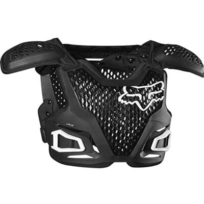 Fox Racing Jeugd R3 Motocross borstbeschermer lichtgewicht, nekbrace compatibel, antislip pasvorm, bewakers, motorcross, zwart, OS Fox Racing Jeugd R3 Motocross borstbeschermer lichtgewicht, nekbrace compatibel, antislip pasvorm, bewakers, motorcross, zwart, OS