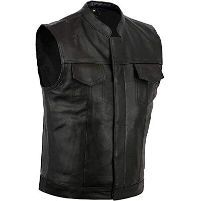 Bikers Gear Australia Australian Bikers Gear Leren vest voor heren, revolver-stijl, zwart, maat L Bikers Gear Australia Australian Bikers Gear Leren vest voor heren, revolver-stijl, zwart, maat L