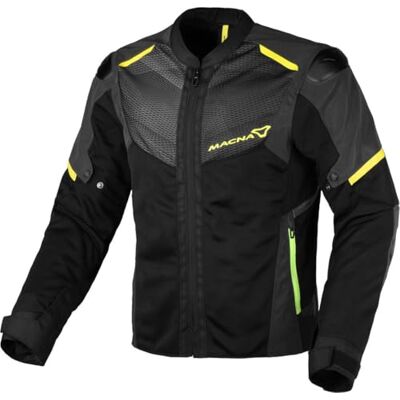 Macna Orcano 2.0 Night Eye Jacket, Zwart/Geel, XXX-Large Macna Orcano 2.0 Night Eye Jacket, Zwart/Geel, XXX-Large
