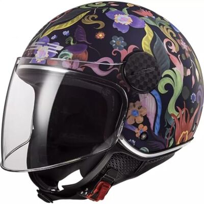 LS2 Motorhelm OF558 SPHERE LUX BLOOM blauw roze, zwart/blauw/roze, S LS2 Motorhelm OF558 SPHERE LUX BLOOM blauw roze, zwart/blauw/roze, S