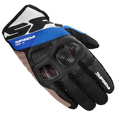 SPIDI , Flash-R Evo motorhandschoenen voor heren, beschermend, robuust, waterdicht, antislip, met capacitief touchscreen, gemiddeld gewicht 0,1 kg, kleur zwart en blauw, maat M SPIDI , Flash-R Evo motorhandschoenen voor heren, beschermend, robuust, waterdicht, antislip, met capacitief touchscreen, gemiddeld gewicht 0,1 kg, kleur zwart en blauw, maat M