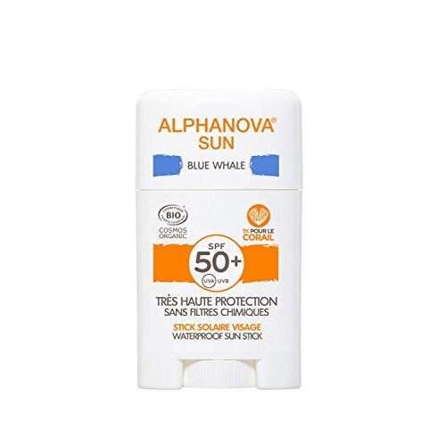 Alphanova Zonnebrandcrème 50 Zonnebrandcrème Kleur Watersport en Kinderen Biologisch Vegan Vriendelijke Oceaan (Sky Blue)