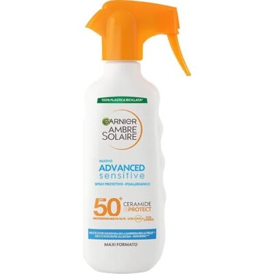 Garnier Ambre Solaire Advanced Sensitive Gachette Ceramine Protect Protective Spray SPF50+, 270 ml Garnier Ambre Solaire Advanced Sensitive Gachette Ceramine Protect Protective Spray SPF50+, 270 ml