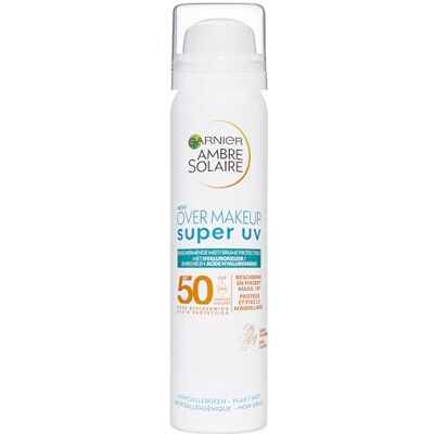Ambre Solaire Garnier Super UV Beschermende Over Make-Up Mist SPF50+ 75 ML Ambre Solaire Garnier Super UV Beschermende Over Make-Up Mist SPF50+ 75 ML