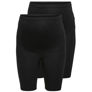 ONLY Casual shorts Mama Basic Fietsbroek voor dames, set van 2, Zwart (black 3), XS ONLY Casual shorts Mama Basic Fietsbroek voor dames, set van 2, Zwart (black 3), XS