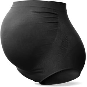 SUNNYBUY Zwangerschapsondergoed met hoge taille voor dames, naadloos, zacht hipster slipje over bult, Zwart, M SUNNYBUY Zwangerschapsondergoed met hoge taille voor dames, naadloos, zacht hipster slipje over bult, Zwart, M
