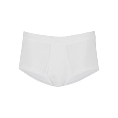 Trigema Herenslip, fijn geribbeld, dubbelpak, wit (wit 001), M Trigema Herenslip, fijn geribbeld, dubbelpak, wit (wit 001), M