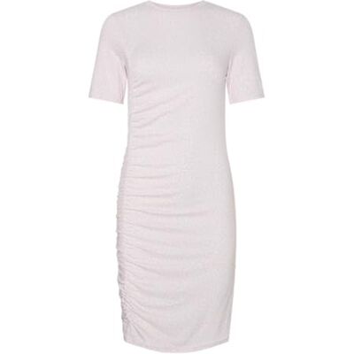 PIECES Pcelly Ss Ruching Dress Pwp JRS, Pink-a-boo, XS PIECES Pcelly Ss Ruching Dress Pwp JRS, Pink-a-boo, XS