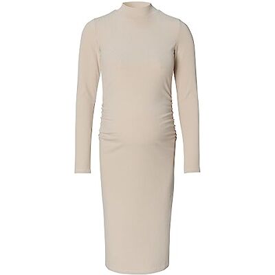 Noppies Dames Aima Rib Dress Ls jurk, licht zand., XXL Noppies Dames Aima Rib Dress Ls jurk, licht zand., XXL