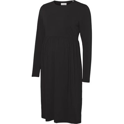 MAMALICIOUS MLMIA LS JRS ABK Skater Dress A. E., zwart, S MAMALICIOUS MLMIA LS JRS ABK Skater Dress A. E., zwart, S