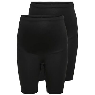 ONLY Casual shorts Mama Basic Fietsbroek voor dames, set van 2, Zwart (black 3), XS ONLY Casual shorts Mama Basic Fietsbroek voor dames, set van 2, Zwart (black 3), XS