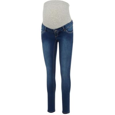 MAMALICIOUS Mama Licious MLLOLA Zwangerschapsjeans voor dames, slim fit, blauw (Blue Denim)., 26W / 32L MAMALICIOUS Mama Licious MLLOLA Zwangerschapsjeans voor dames, slim fit, blauw (Blue Denim)., 26W / 32L